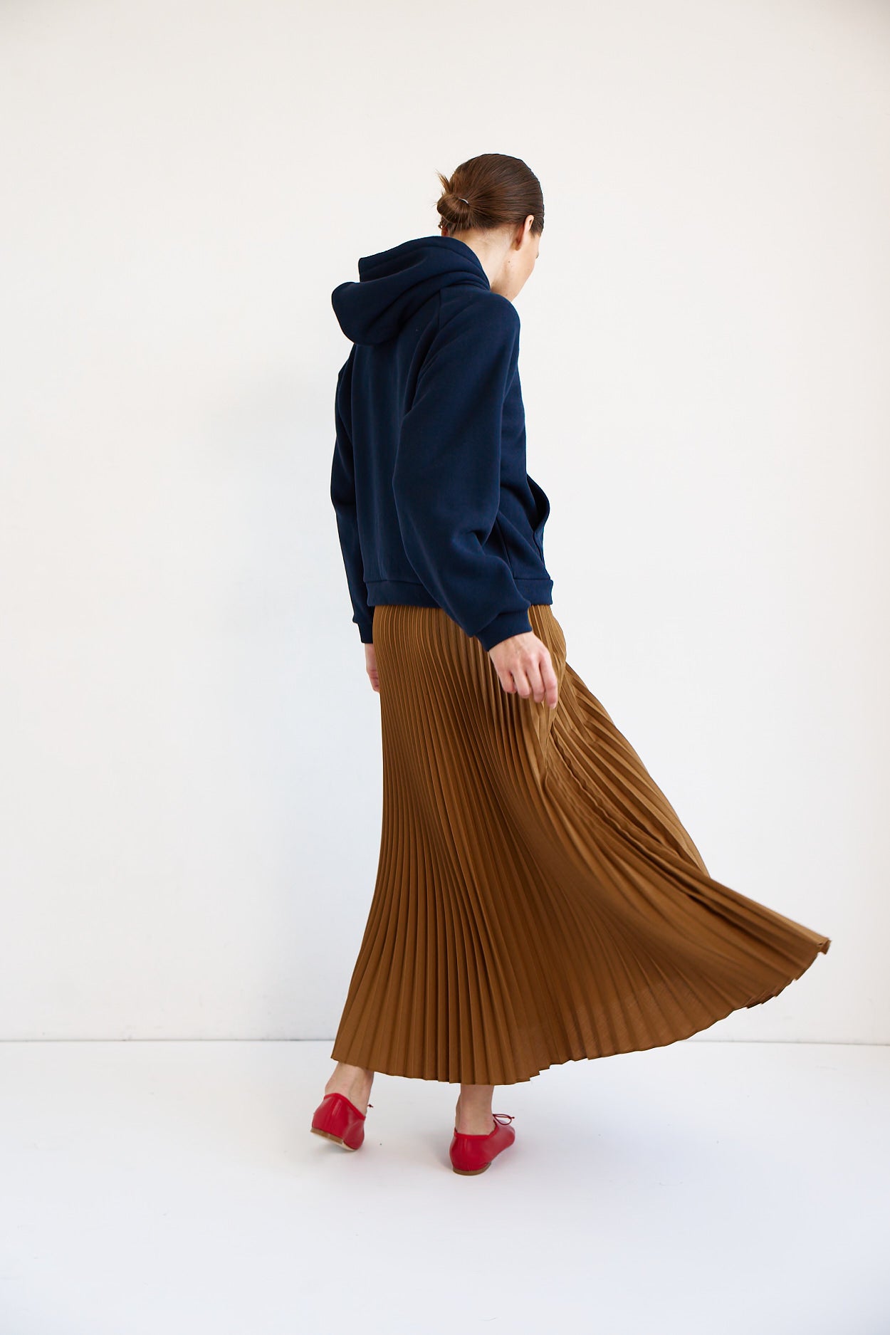 The Accordion Skirt in Mustard
