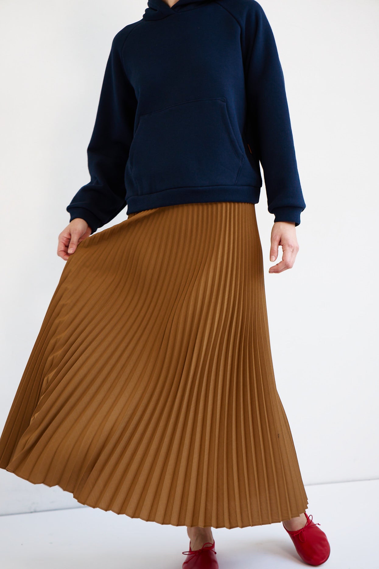 The Accordion Skirt in Mustard