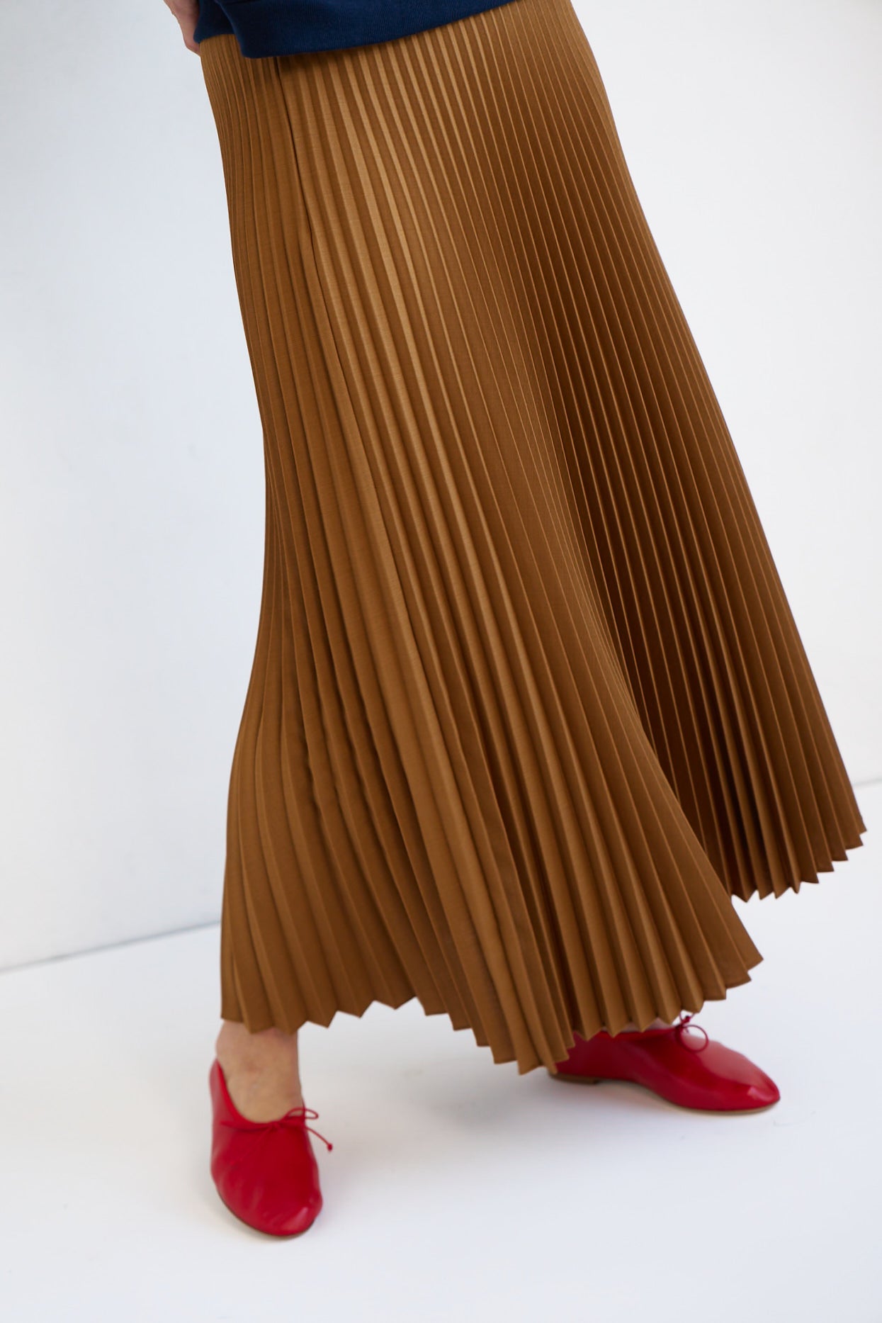 The Accordion Skirt in Mustard