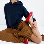 The Accordion Skirt in Mustard