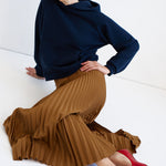 The Accordion Skirt in Mustard