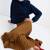 The Accordion Skirt in Mustard