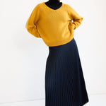 The Accordion Skirt in Navy