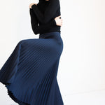 The Accordion Skirt in Navy