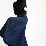 The Accordion Skirt in Navy