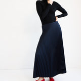 The Accordion Skirt in Navy