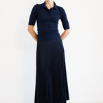 The Accordion Skirt in Navy