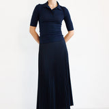 The Accordion Skirt in Navy