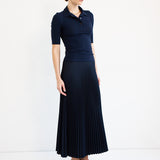 The Slim Polo Tee in Navy
