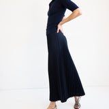 The Accordion Skirt in Navy