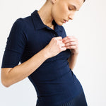 The Slim Polo Tee in Navy