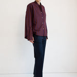 The Editor Shirt in Oxblood Stripe