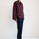 The Editor Shirt in Oxblood Stripe
