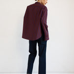 The Editor Shirt in Oxblood Stripe