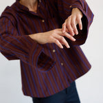 The Editor Shirt in Oxblood Stripe
