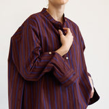 The Editor Shirt in Oxblood Stripe