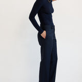 The Long Rib Tee in Navy