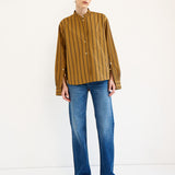 The Editor Shirt in Goldenrod Stripe
