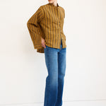 The Editor Shirt in Goldenrod Stripe