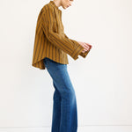 The Editor Shirt in Goldenrod Stripe