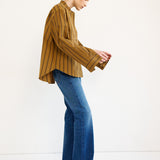 The Editor Shirt in Goldenrod Stripe