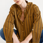 The Editor Shirt in Goldenrod Stripe