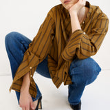 The Editor Shirt in Goldenrod Stripe