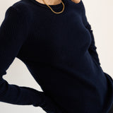 The Rib Slim Sweater in Navy
