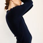 The Rib Slim Sweater in Navy