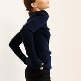 The Rib Slim Sweater in Navy