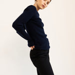 The Rib Slim Sweater in Navy