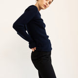 The Rib Slim Sweater in Navy