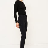 The Long Rib Tee in Black