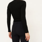 The Long Rib Tee in Black