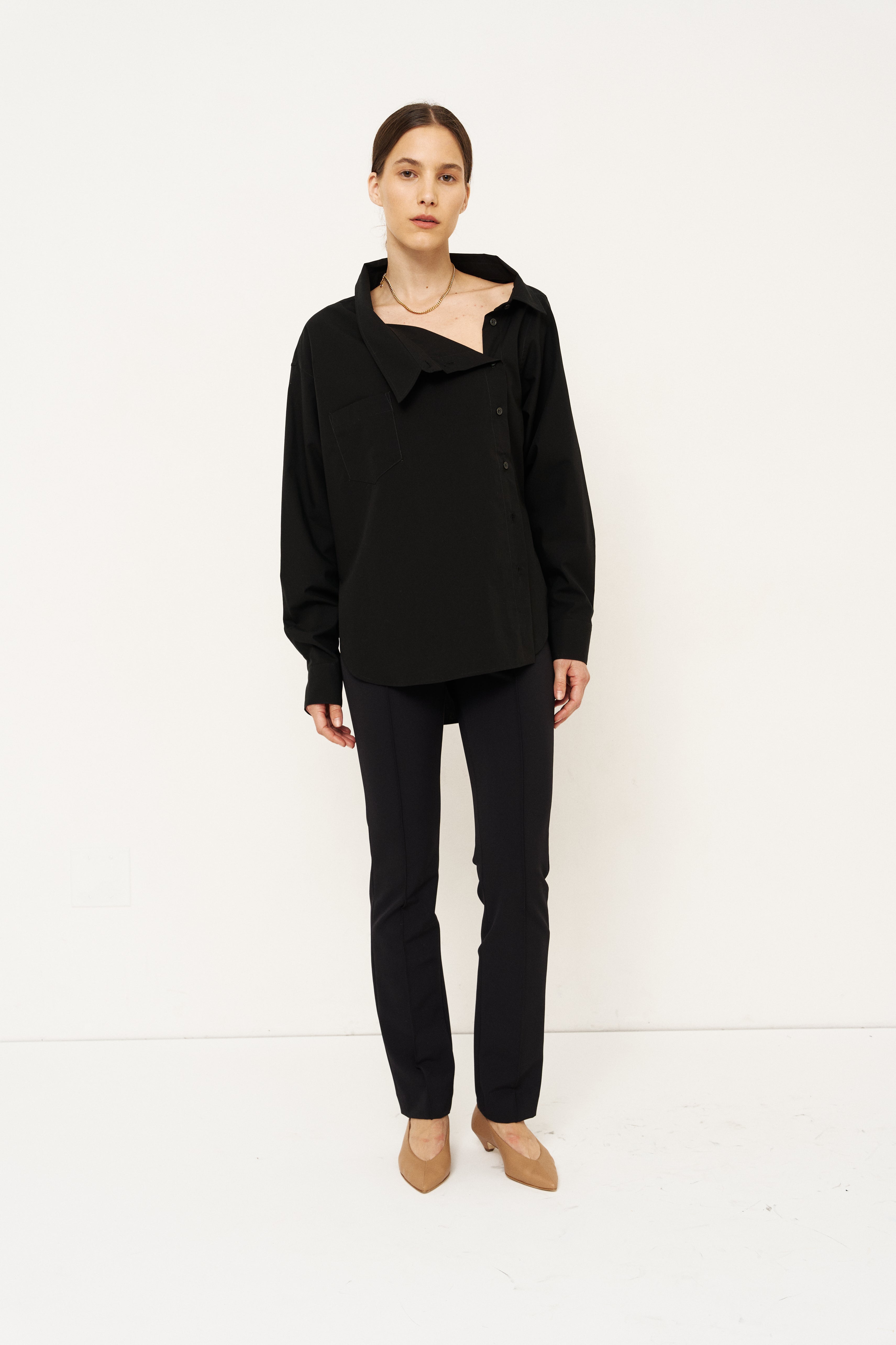 The Asymmetry Shirt in Black