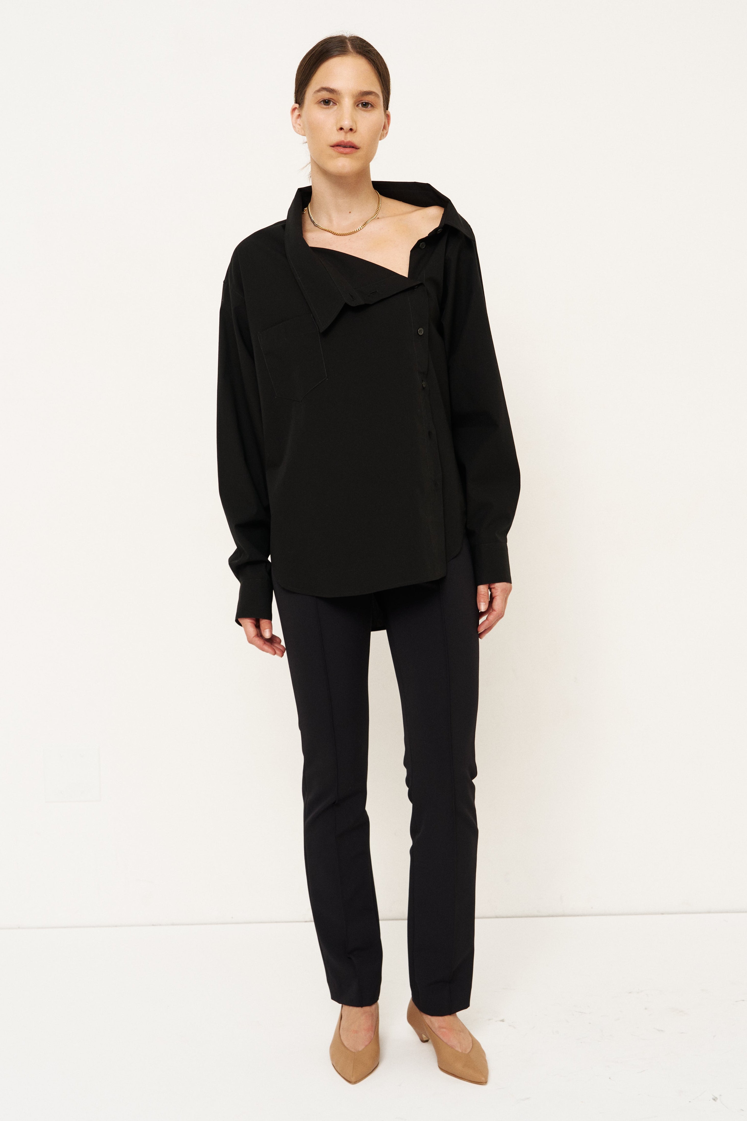 The Asymmetry Shirt in Black