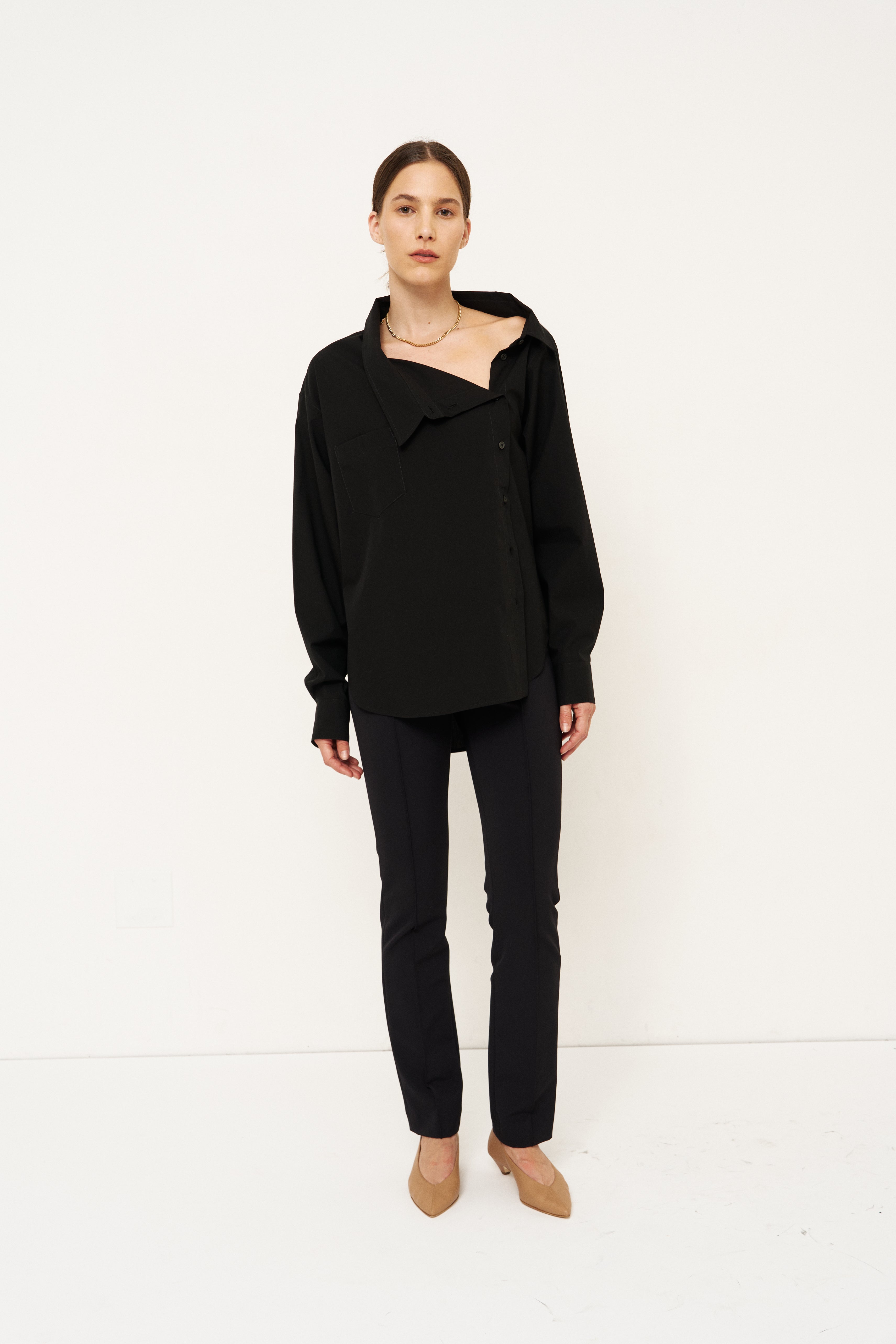 The Asymmetry Shirt in Black