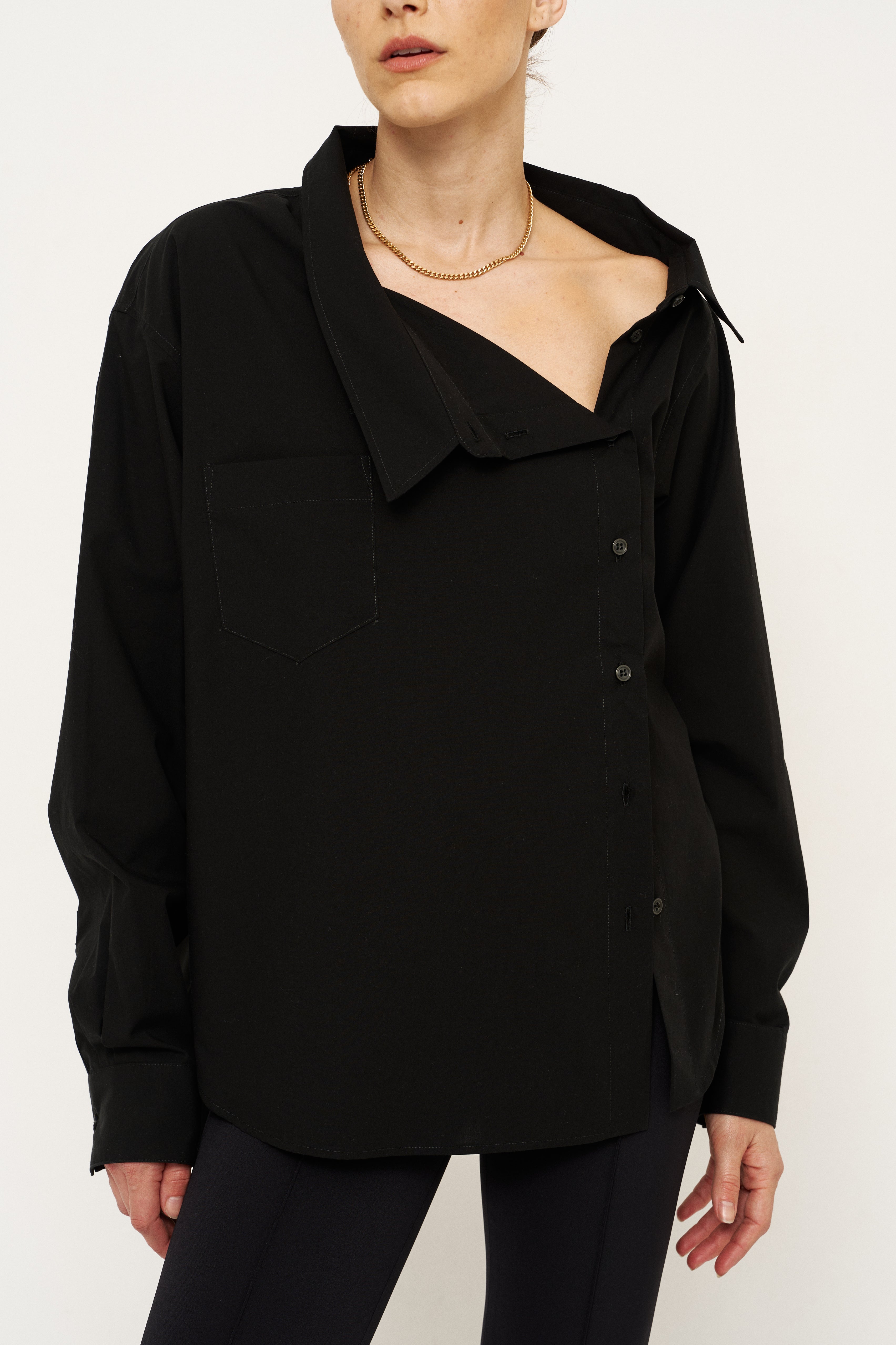 The Asymmetry Shirt in Black