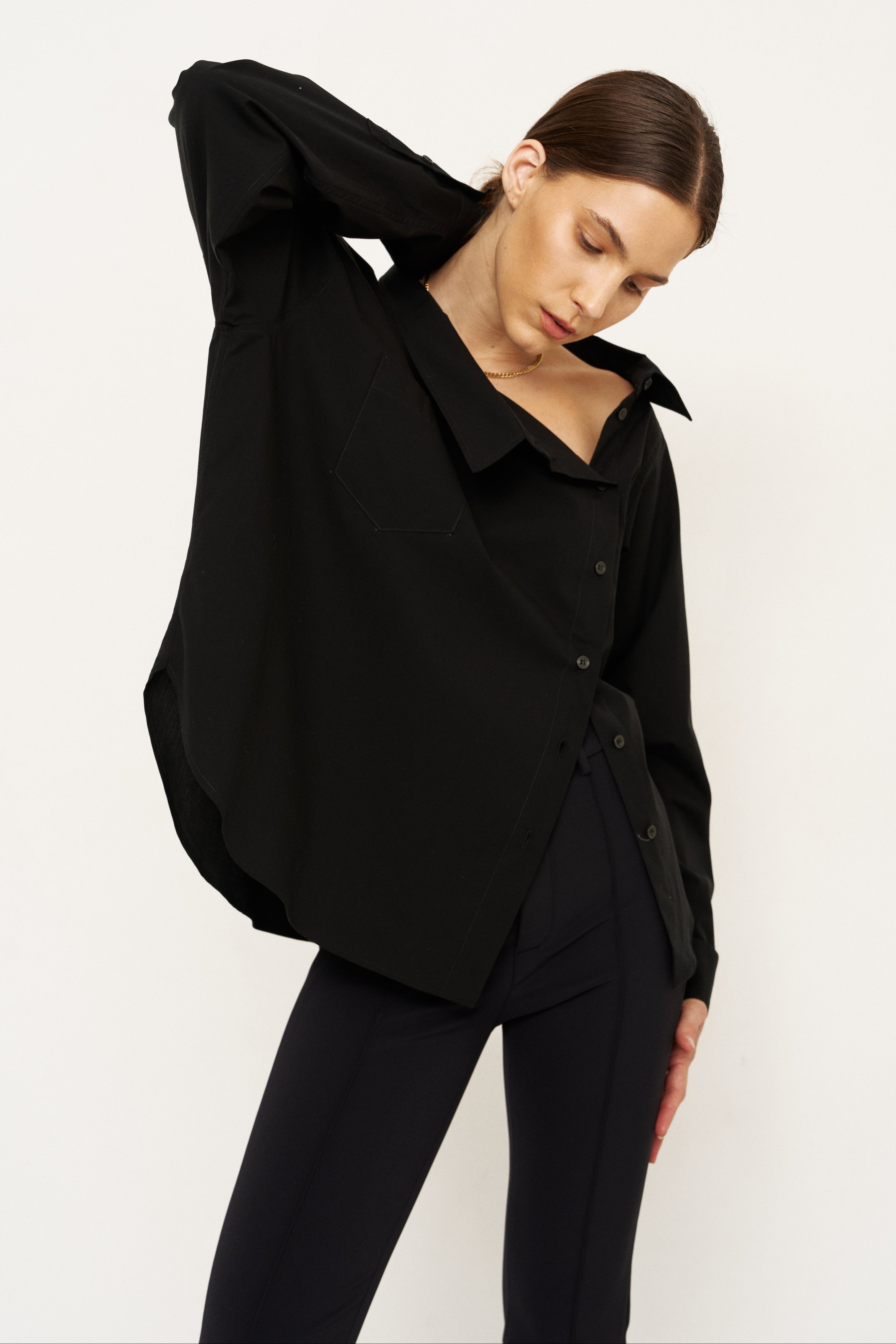 The Asymmetry Shirt in Black