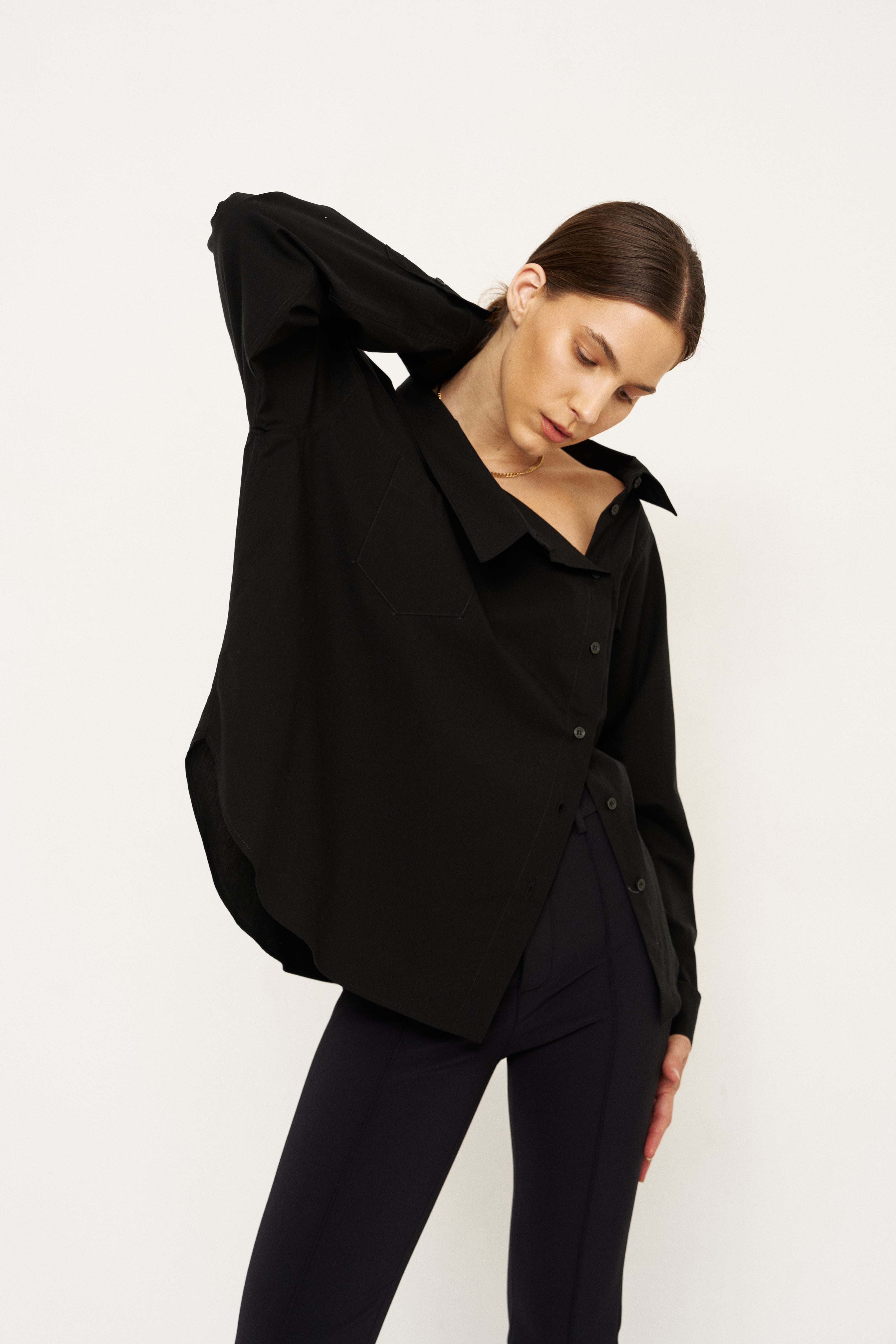 The Asymmetry Shirt in Black
