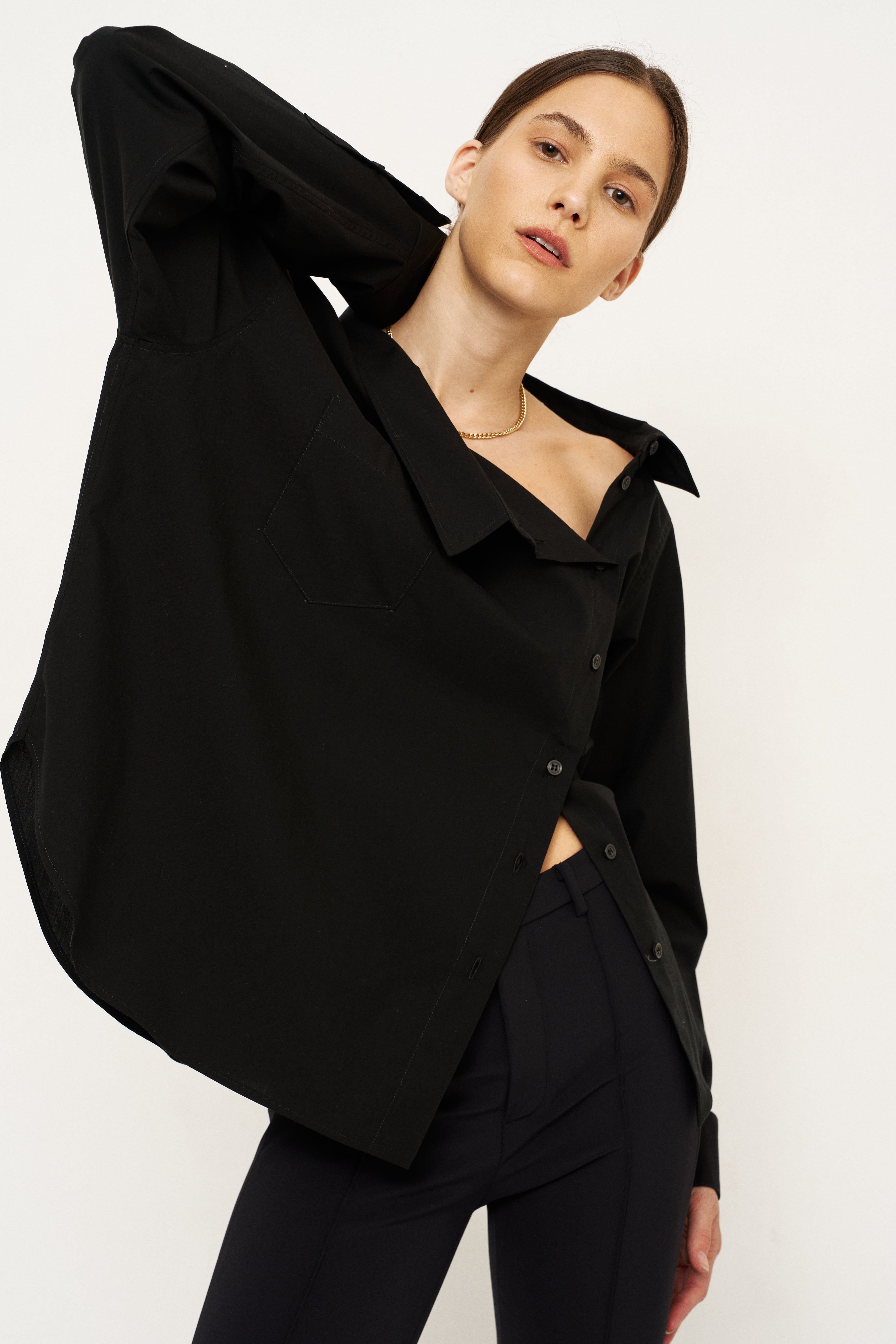 The Asymmetry Shirt in Black