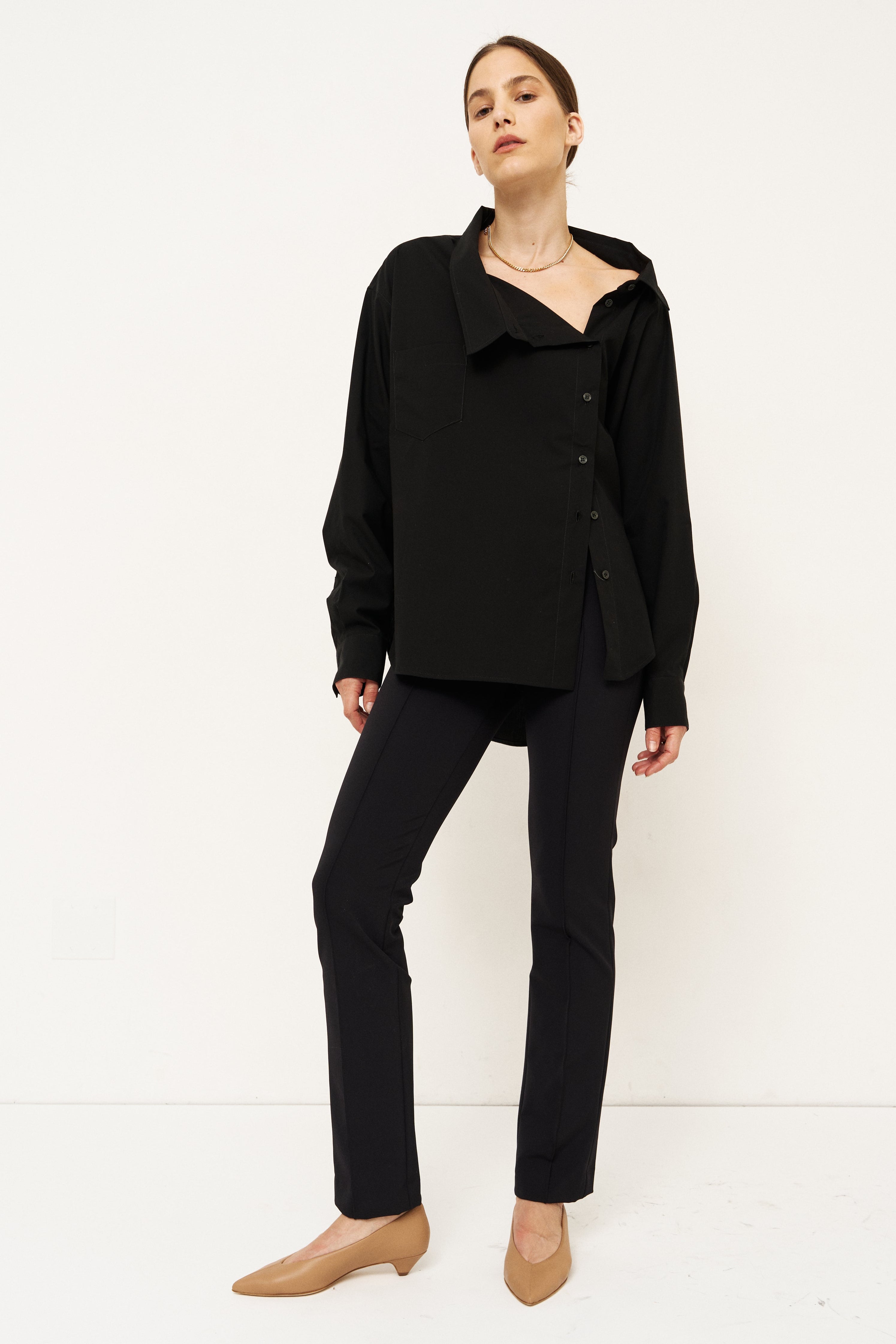 The Asymmetry Shirt in Black