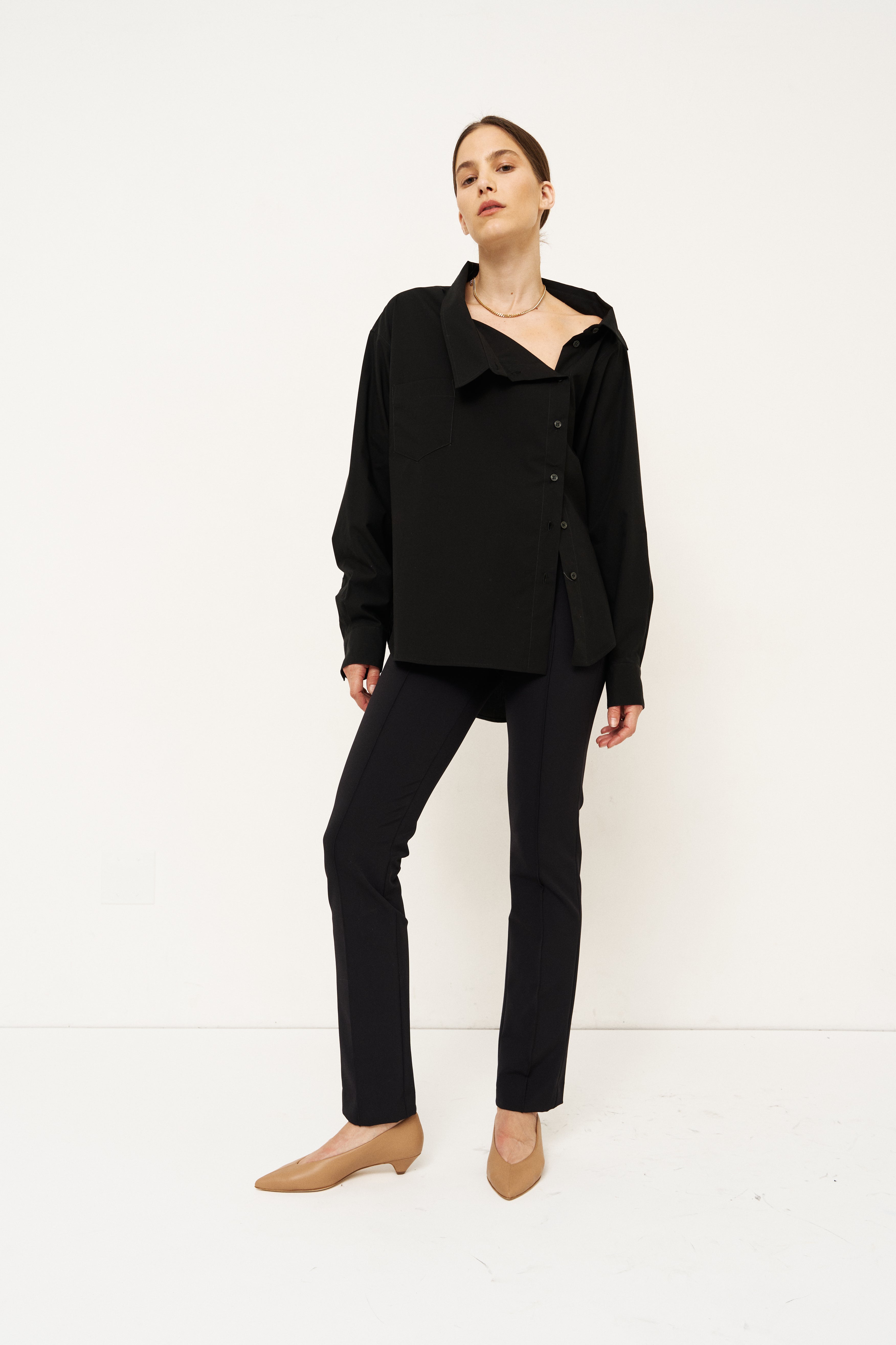 The Asymmetry Shirt in Black