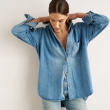 The Essential Denim Shirt in Timeworn Indigo
