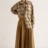The Big Shirt in Olive Plaid