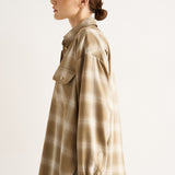 The Big Shirt in Olive Plaid