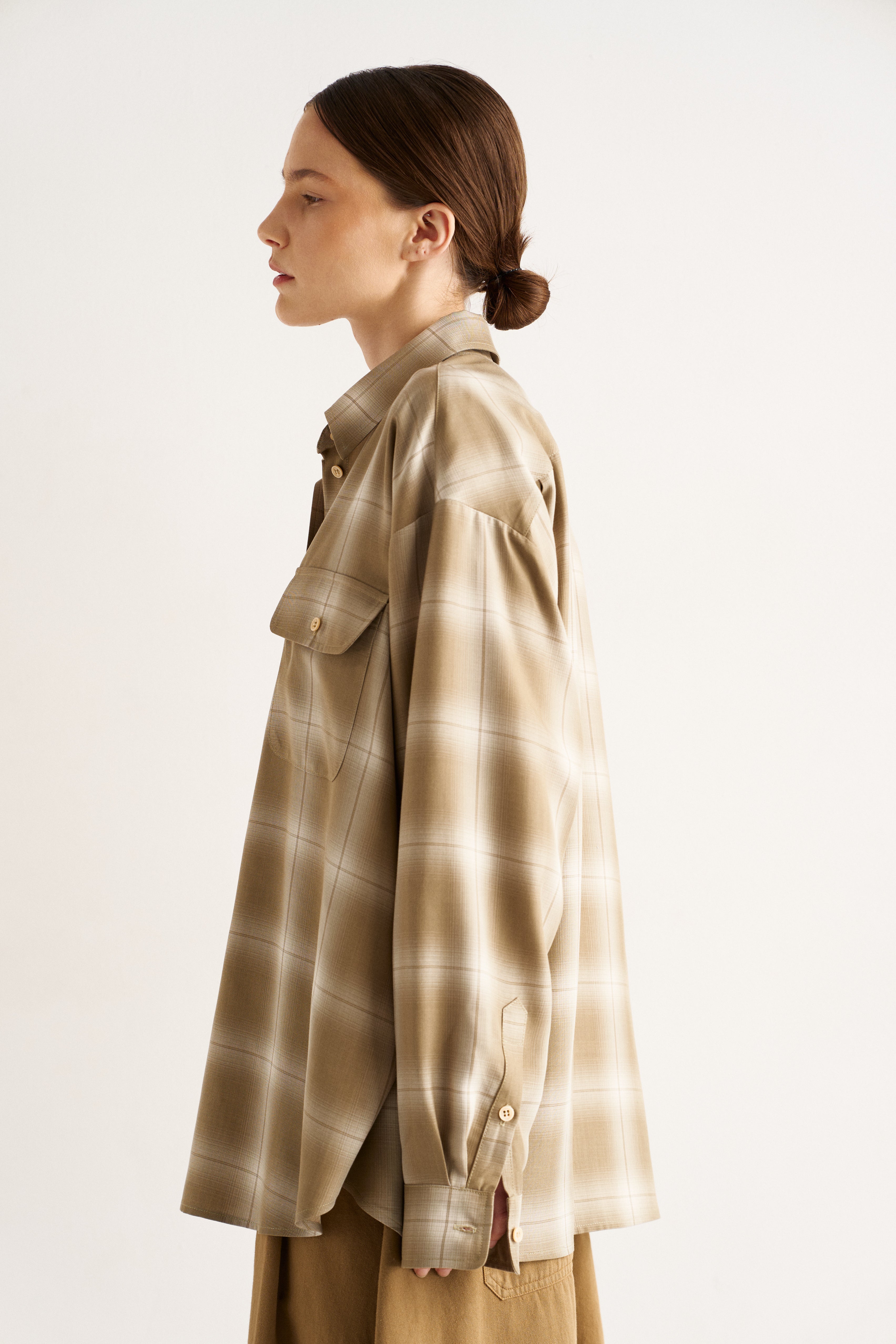 The Big Shirt in Olive Plaid
