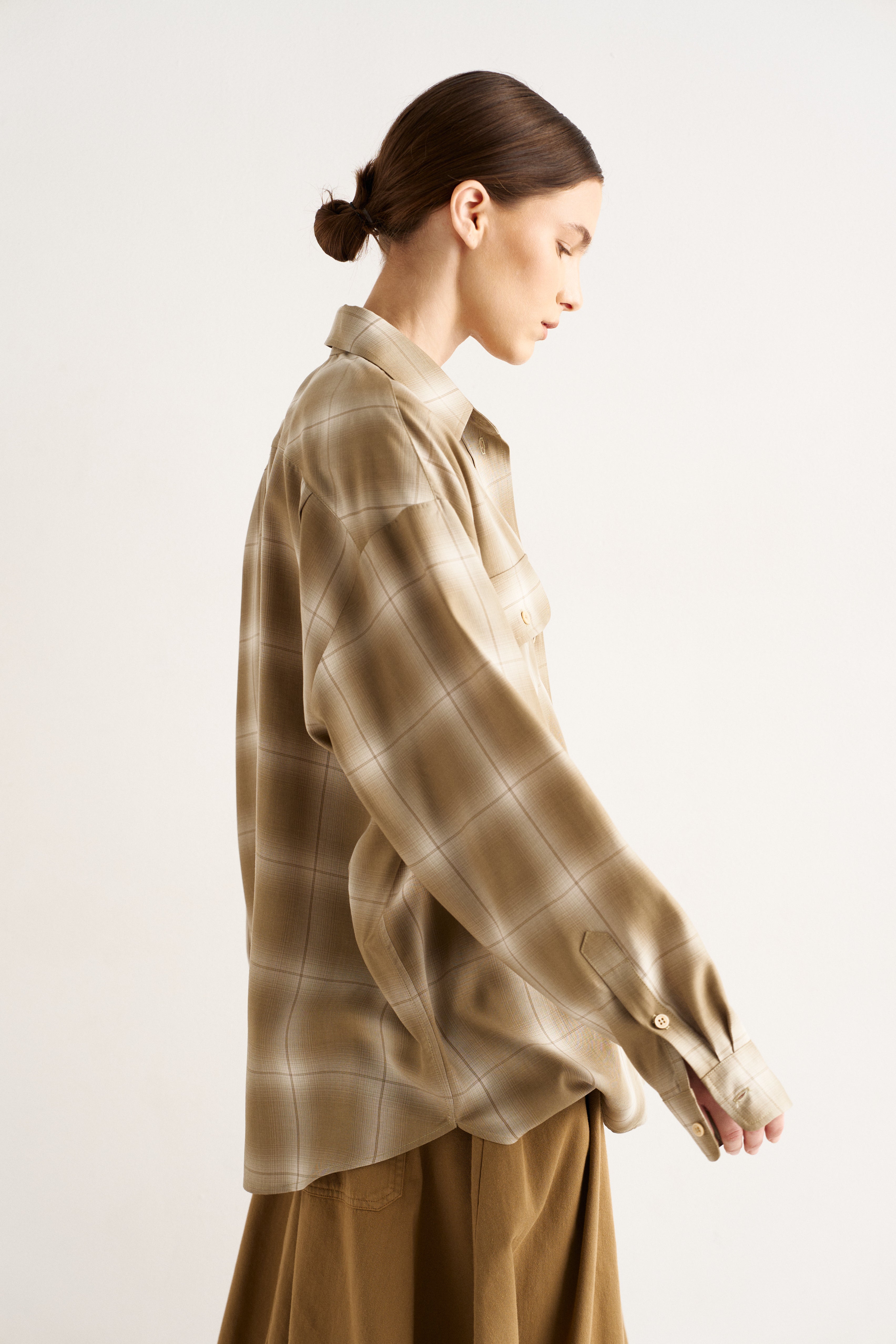 The Big Shirt in Olive Plaid