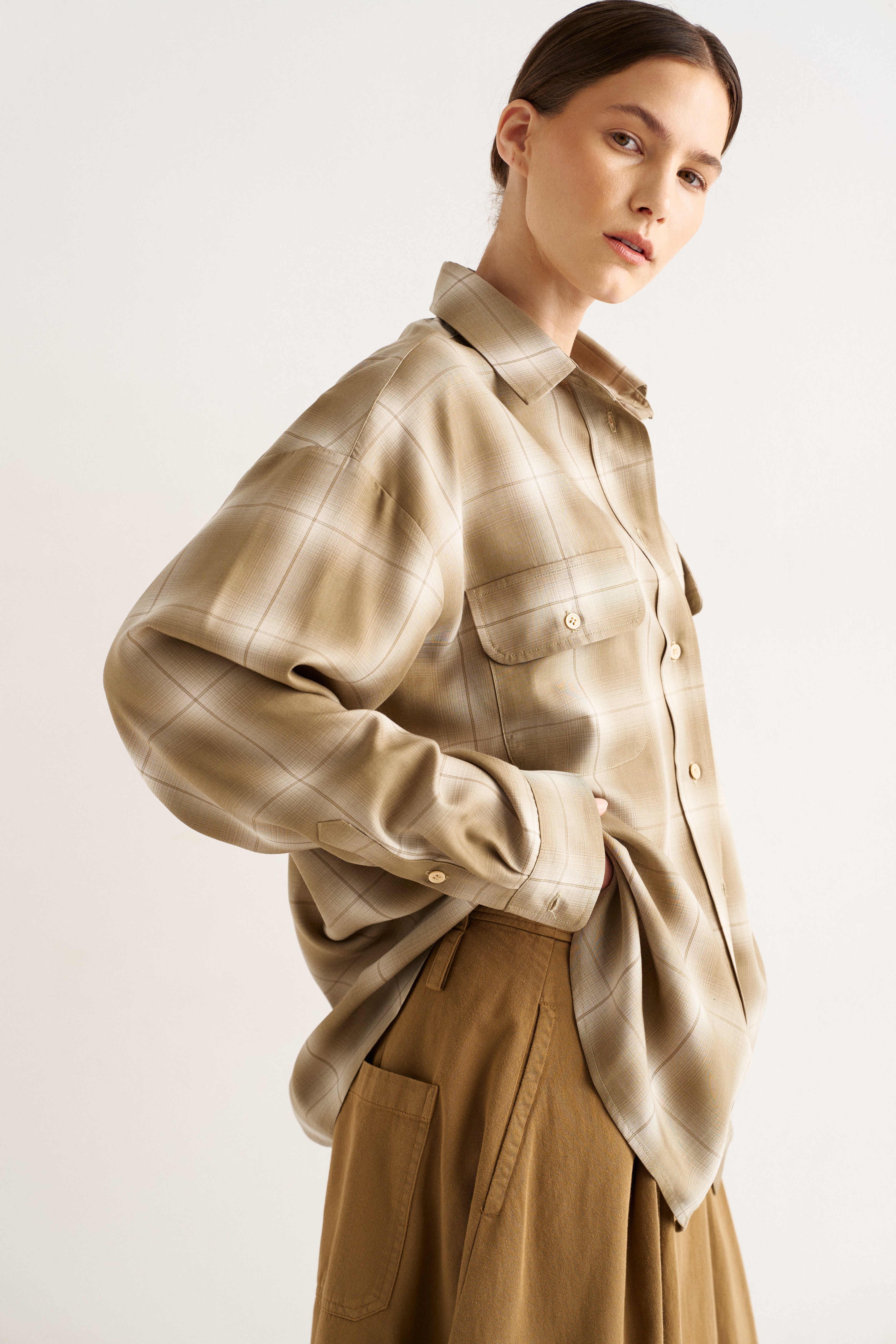 The Venetian Skirt in Camel