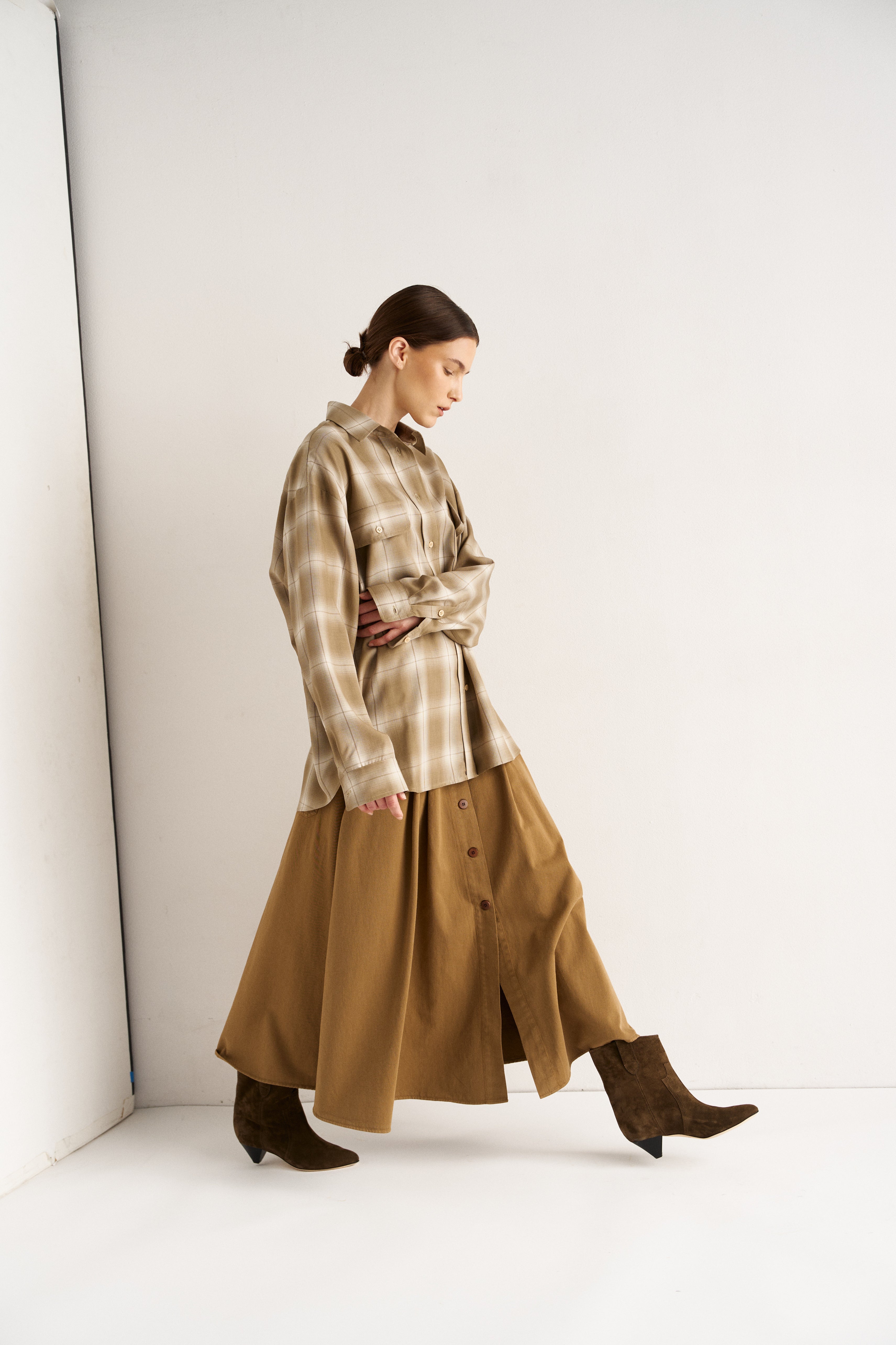 The Venetian Skirt in Camel